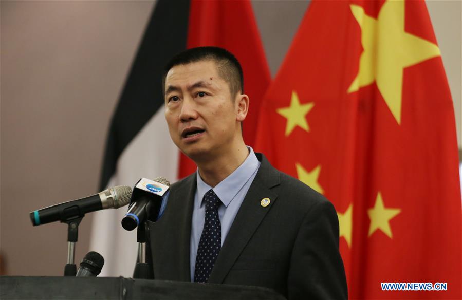 MIDEAST-RAMALLAH-CHINA-70TH ANNIVERSARY