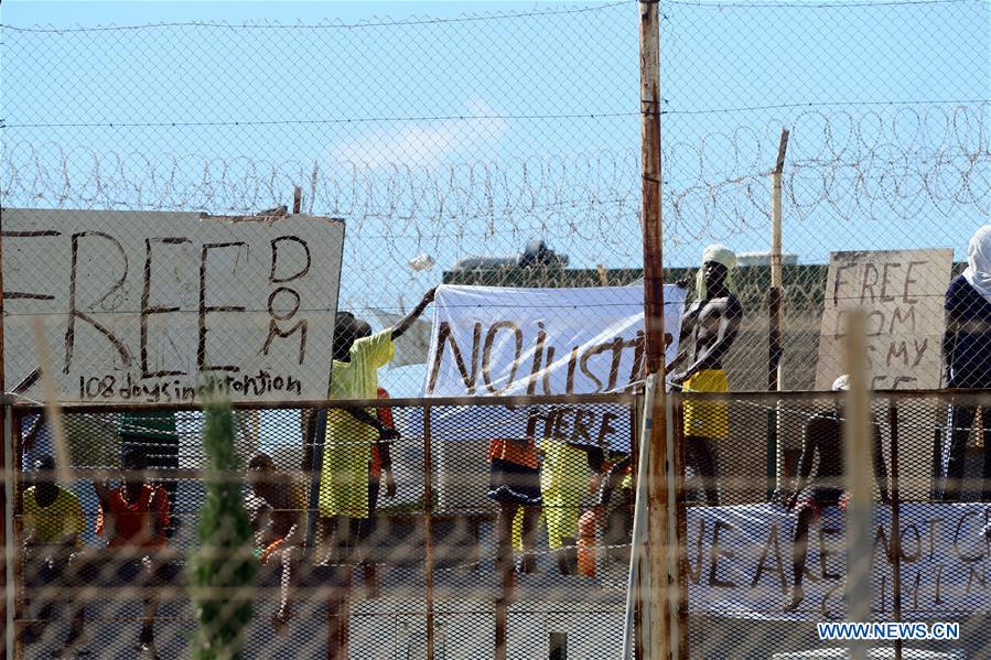 MALTA-SAFI-MIGRANTS-PROTEST