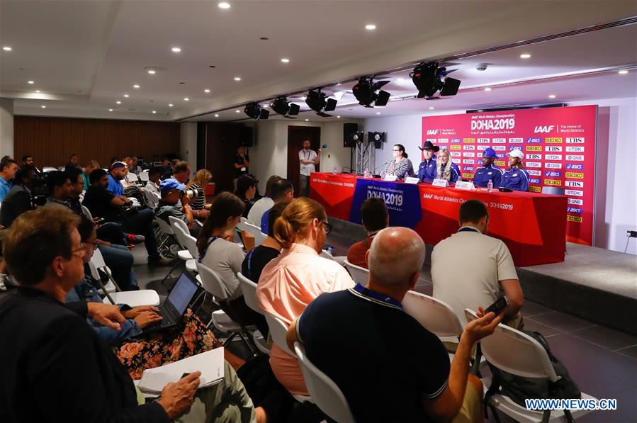 (SP)QATAR-DOHA-IAAF WORLD CHAMPIONSHIPS-U.S-PRESS CONFERENCE
