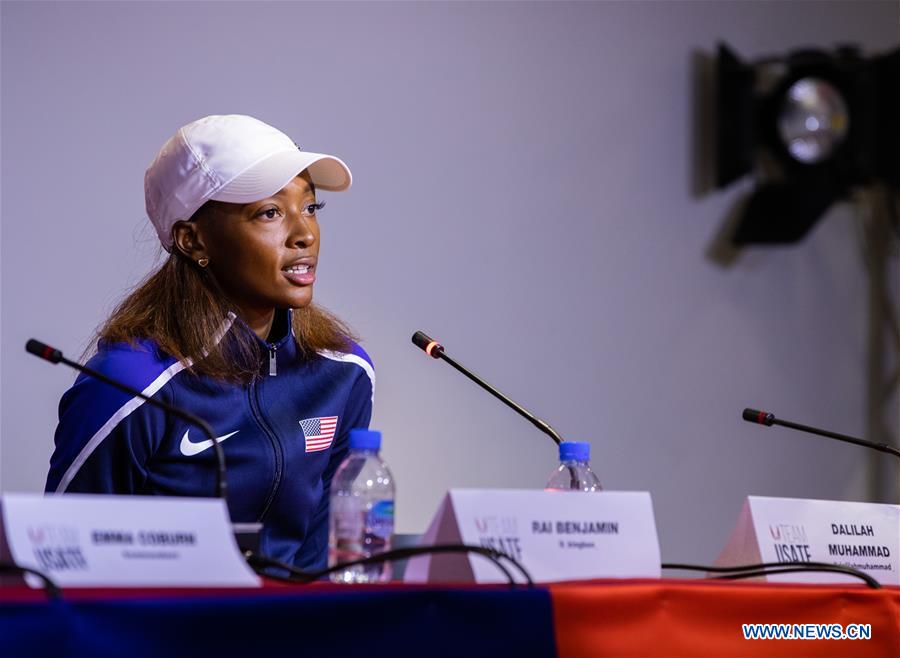 (SP)QATAR-DOHA-IAAF WORLD CHAMPIONSHIPS-U.S-PRESS CONFERENCE