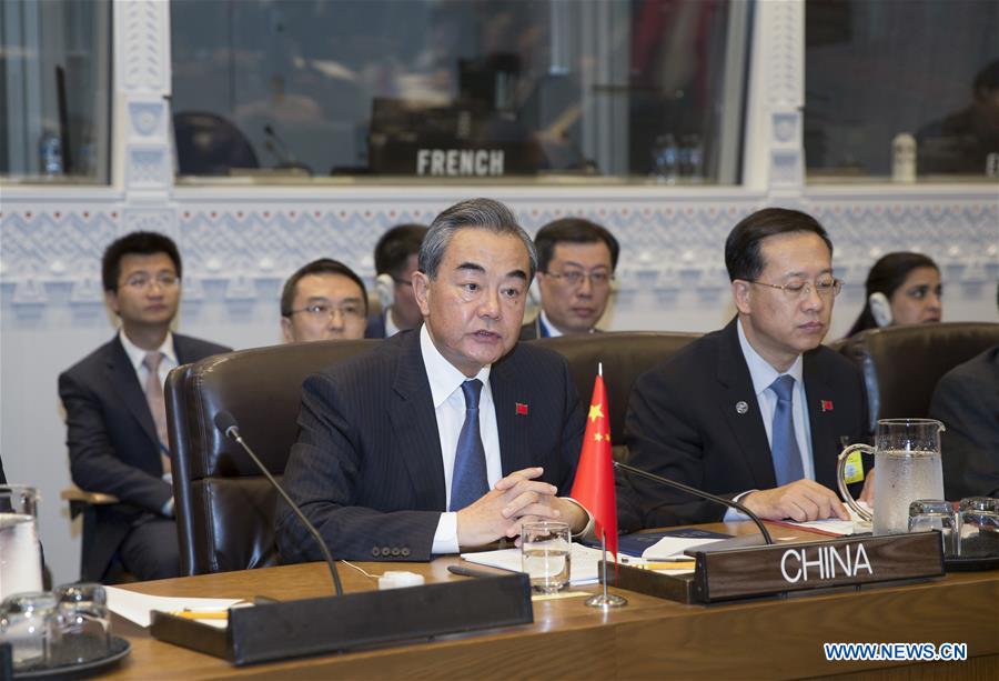 UN-CHINA-WANG YI-BRICS-FMS-MEETING