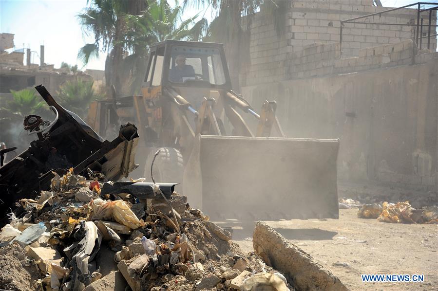 SYRIA-DAMASCUS-RUBBLE REMOVAL