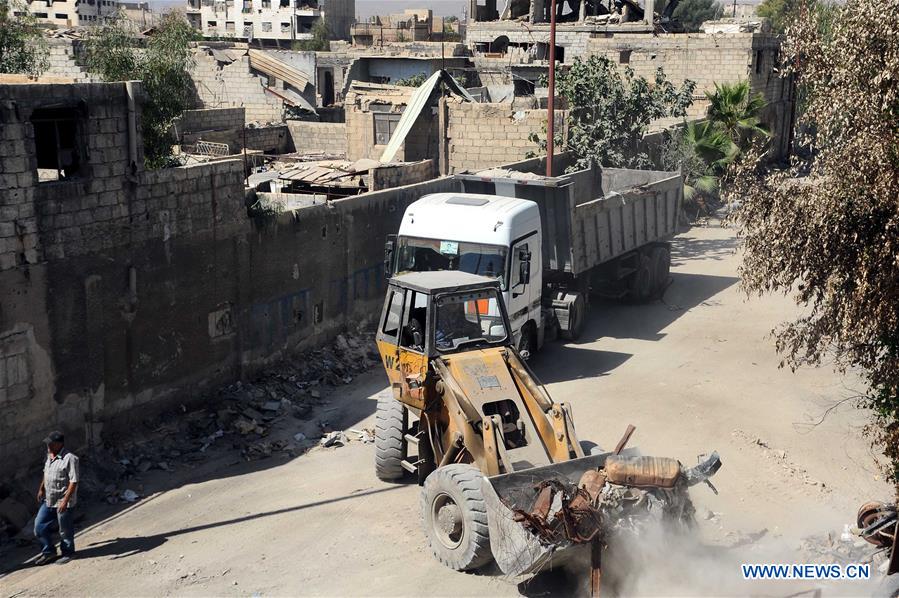 SYRIA-DAMASCUS-RUBBLE REMOVAL