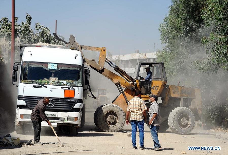 SYRIA-DAMASCUS-RUBBLE REMOVAL
