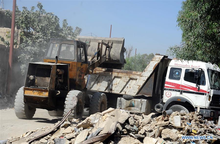 SYRIA-DAMASCUS-RUBBLE REMOVAL