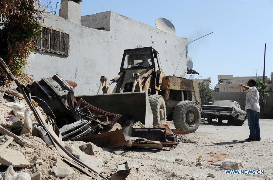 SYRIA-DAMASCUS-RUBBLE REMOVAL