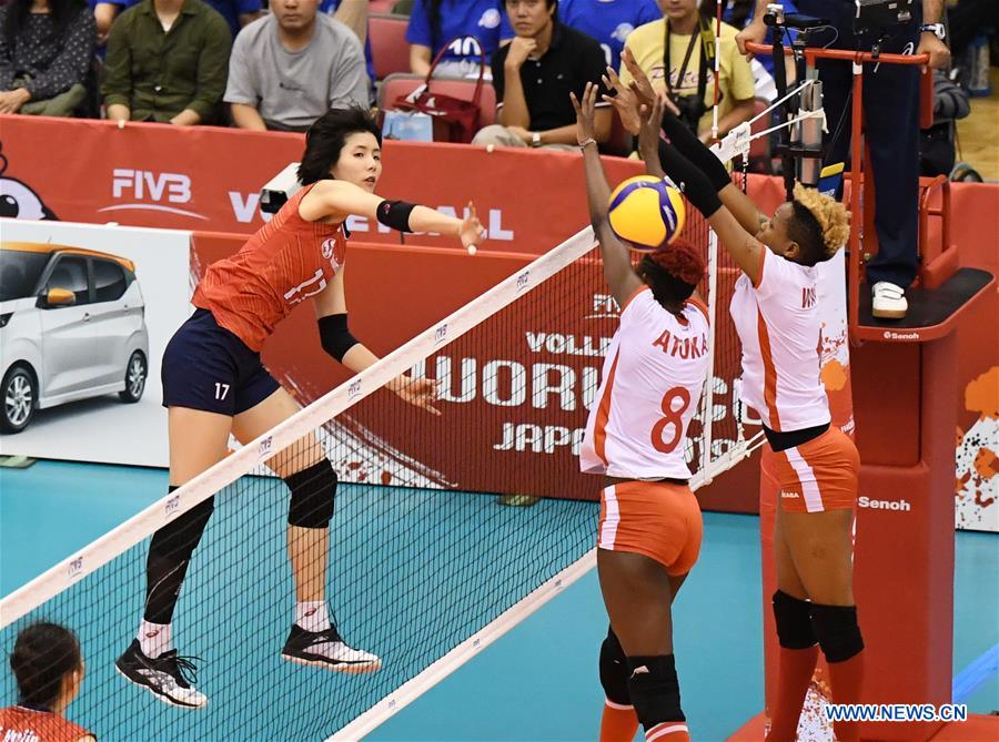 (SP)JAPAN-OSAKA-VOLLEYBALL-WOMEN'S WORLD CUP-KOR VS KEN