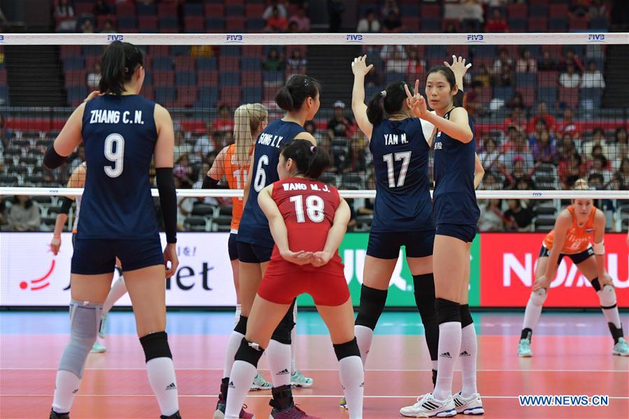 (SP)JAPAN-OSAKA-VOLLEYBALL-WOMEN'S WORLD CUP-CHN VS NED