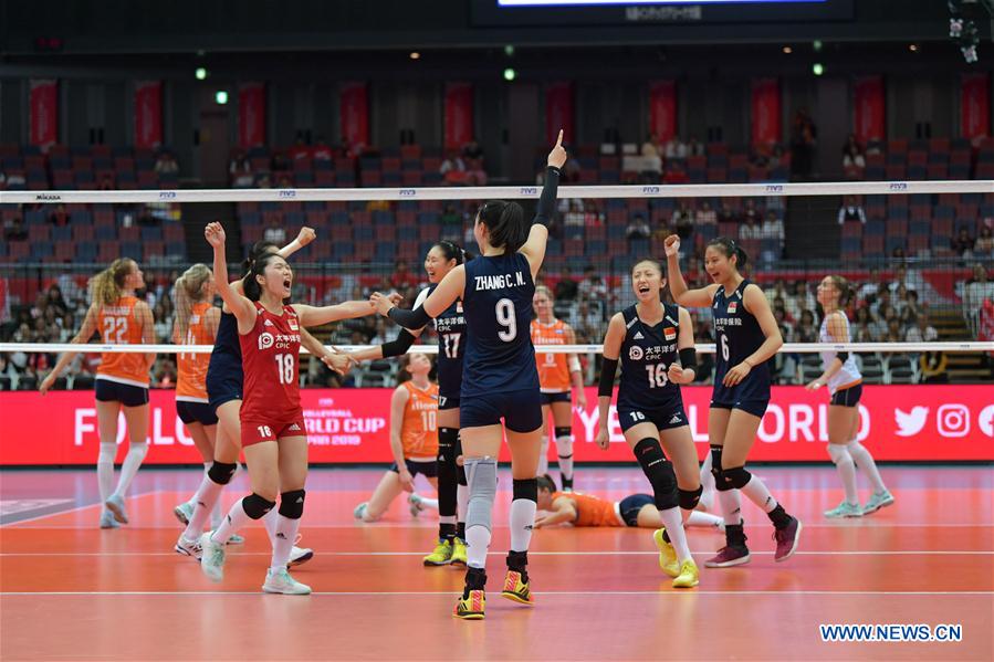 (SP)JAPAN-OSAKA-VOLLEYBALL-WOMEN'S WORLD CUP-CHN VS NED
