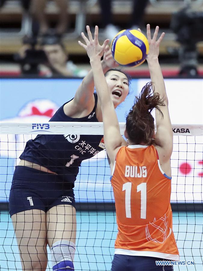 (SP)JAPAN-OSAKA-VOLLEYBALL-WOMEN'S WORLD CUP-CHN VS NED
