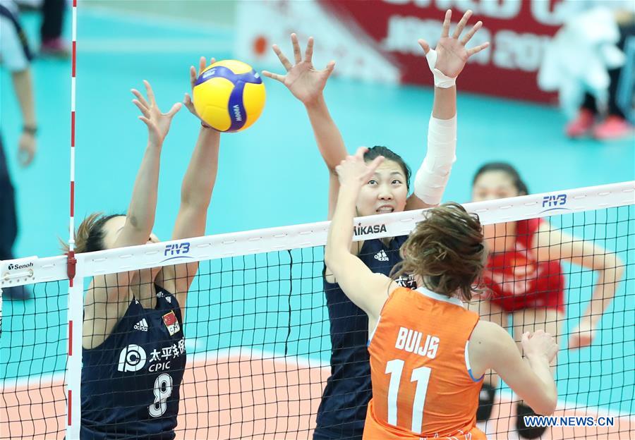 (SP)JAPAN-OSAKA-VOLLEYBALL-WOMEN'S WORLD CUP-CHN VS NED