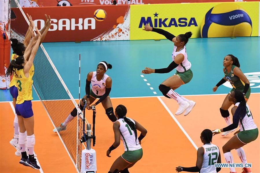 (SP)JAPAN-OSAKA-VOLLEYBALL-WOMEN'S WORLD CUP-BRA VS CMR
