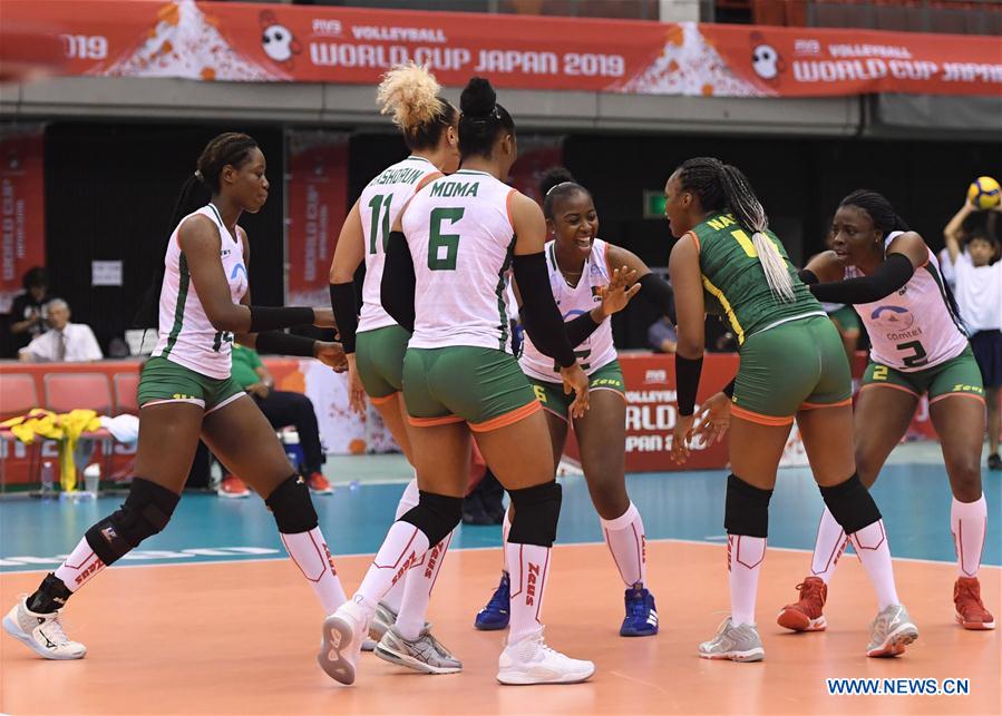 (SP)JAPAN-OSAKA-VOLLEYBALL-WOMEN'S WORLD CUP-BRA VS CMR