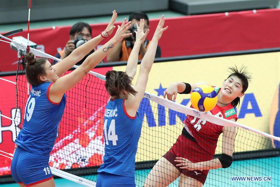 (SP)JAPAN-OSAKA-VOLLEYBALL-WOMEN'S WORLD CUP-JPN VS SRB