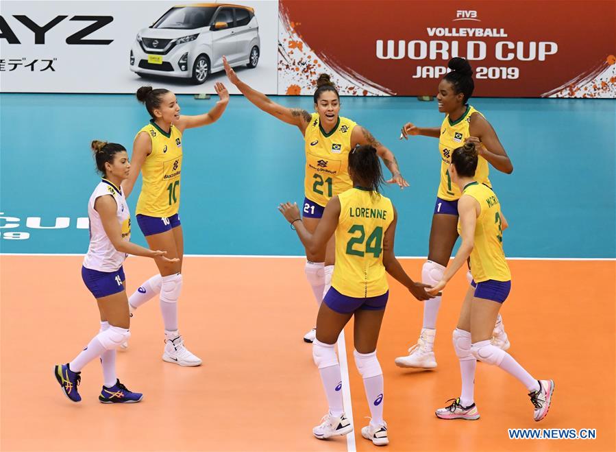 (SP)JAPAN-OSAKA-VOLLEYBALL-WOMEN'S WORLD CUP-BRZ VS KOR