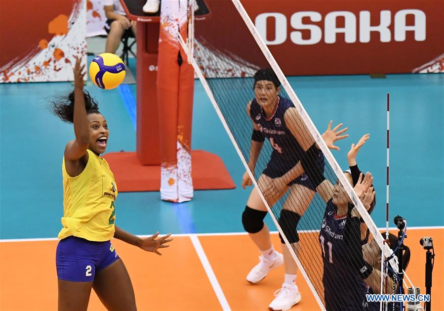 (SP)JAPAN-OSAKA-VOLLEYBALL-WOMEN'S WORLD CUP-BRZ VS KOR