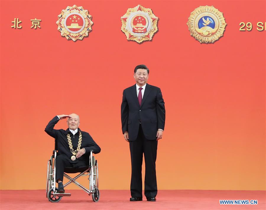 CHINA-BEIJING-NATIONAL MEDALS AND HONORARY TITLES-PRESENTATION CEREMONY (CN)