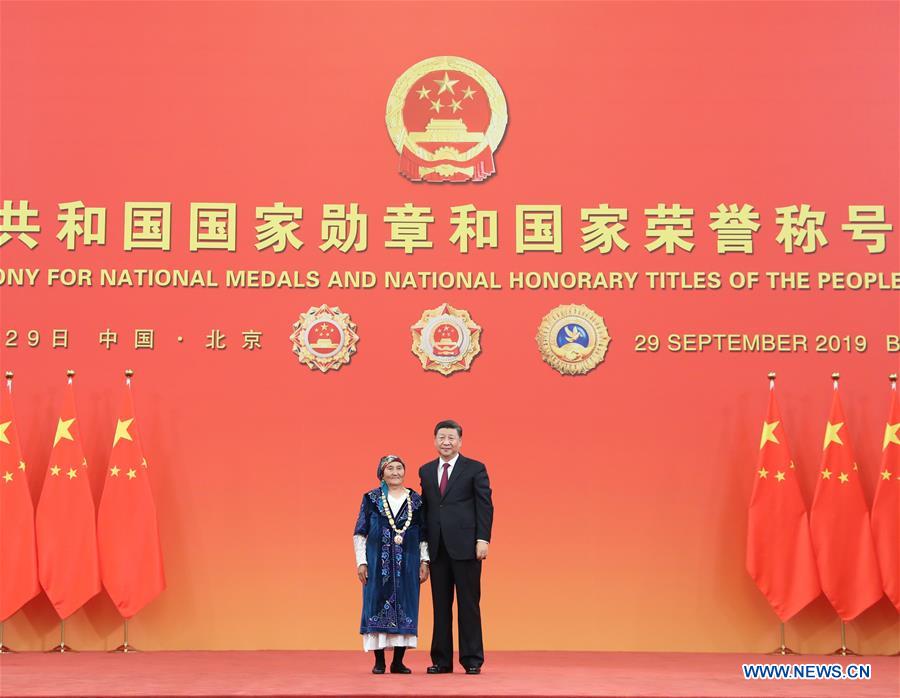 CHINA-BEIJING-NATIONAL MEDALS AND HONORARY TITLES-PRESENTATION CEREMONY (CN)