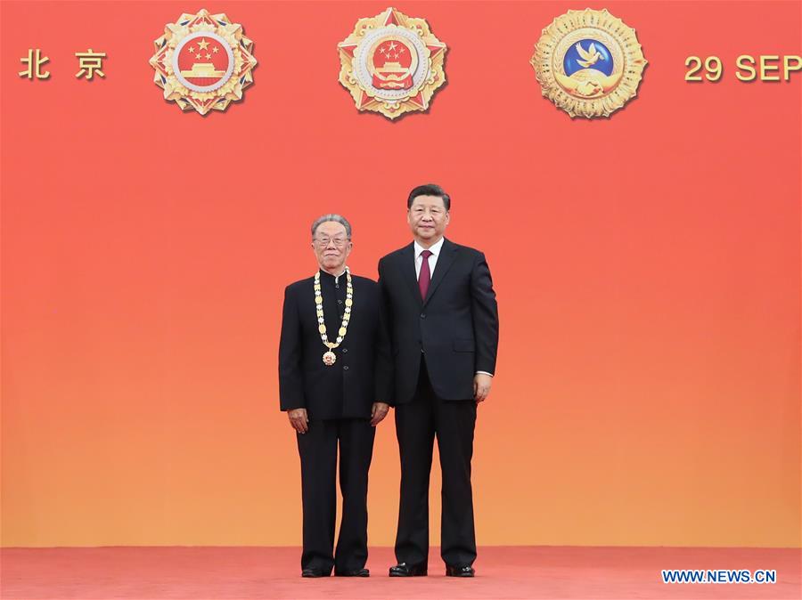 CHINA-BEIJING-NATIONAL MEDALS AND HONORARY TITLES-PRESENTATION CEREMONY (CN)