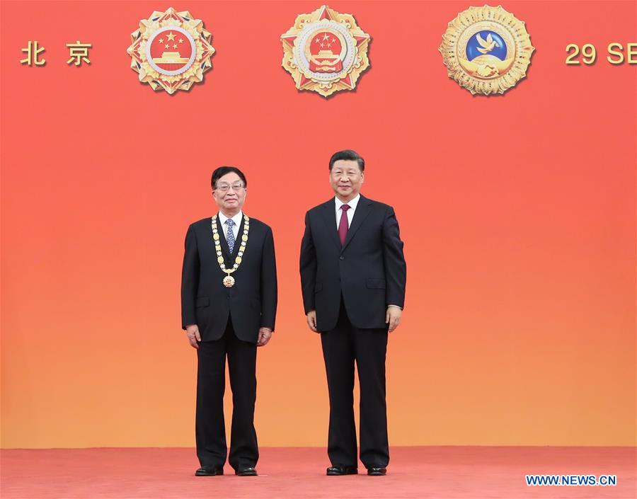 CHINA-BEIJING-NATIONAL MEDALS AND HONORARY TITLES-PRESENTATION CEREMONY (CN)
