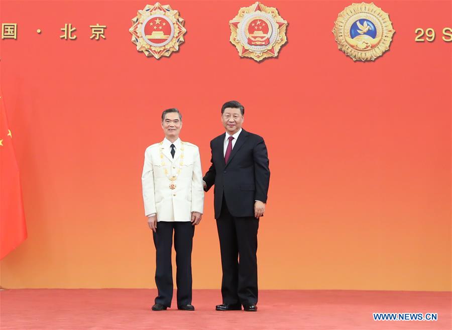 CHINA-BEIJING-NATIONAL MEDALS AND HONORARY TITLES-PRESENTATION CEREMONY (CN)