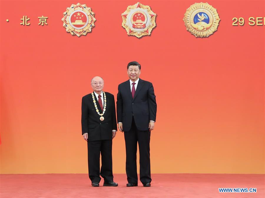 CHINA-BEIJING-NATIONAL MEDALS AND HONORARY TITLES-PRESENTATION CEREMONY (CN)