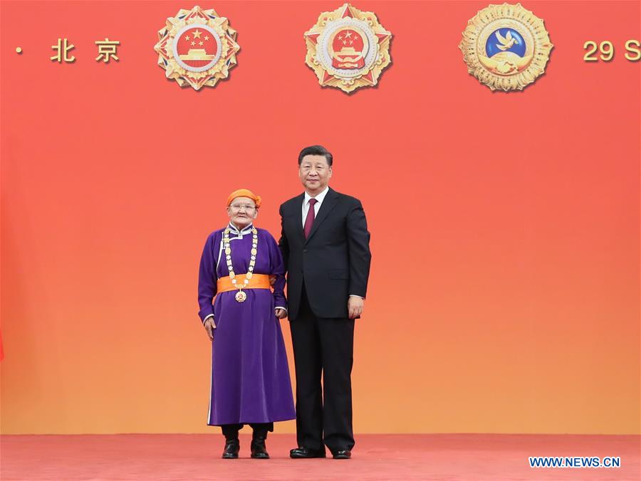 CHINA-BEIJING-NATIONAL MEDALS AND HONORARY TITLES-PRESENTATION CEREMONY (CN)