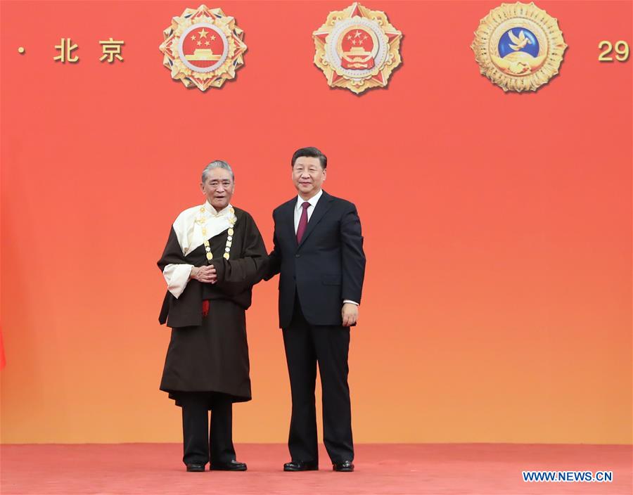 CHINA-BEIJING-NATIONAL MEDALS AND HONORARY TITLES-PRESENTATION CEREMONY (CN)