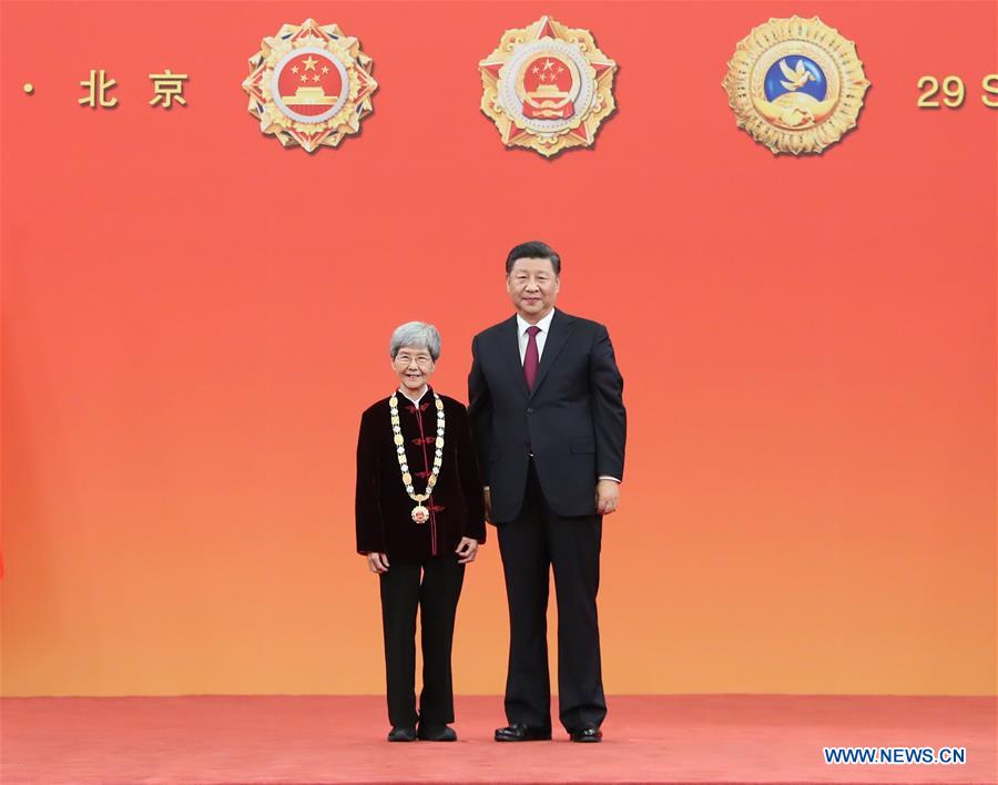CHINA-BEIJING-NATIONAL MEDALS AND HONORARY TITLES-PRESENTATION CEREMONY (CN)