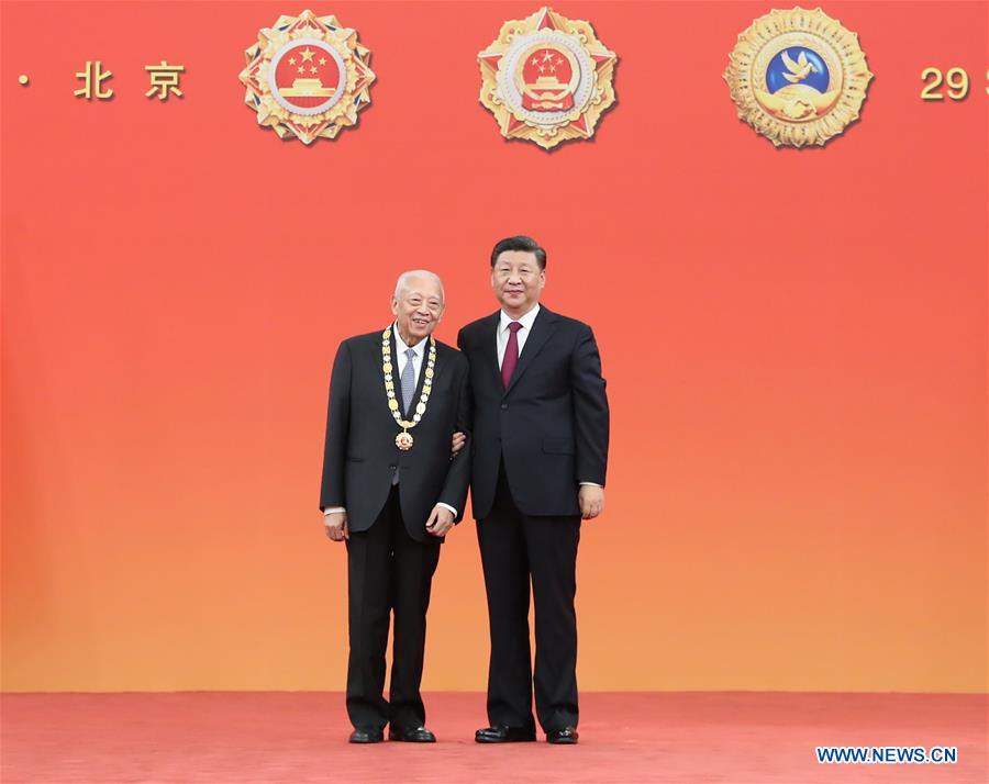CHINA-BEIJING-NATIONAL MEDALS AND HONORARY TITLES-PRESENTATION CEREMONY (CN)