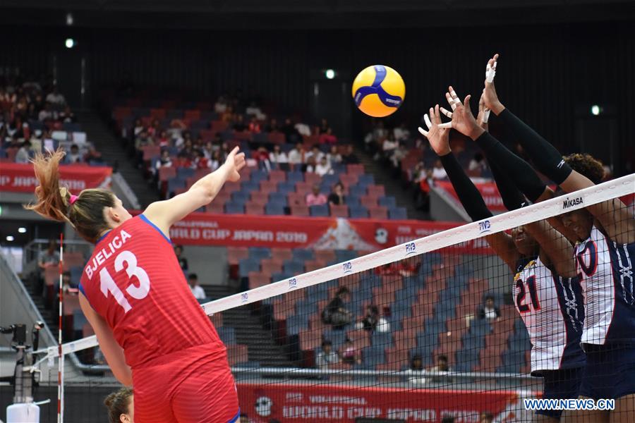 (SP)JAPAN-OSAKA-VOLLEYBALL-WOMEN'S WORLD CUP-DOM VS SRB