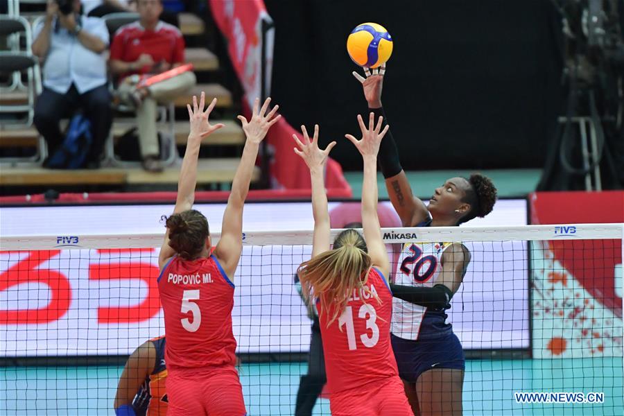 (SP)JAPAN-OSAKA-VOLLEYBALL-WOMEN'S WORLD CUP-DOM VS SRB