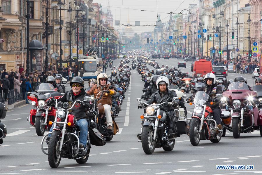 RUSSIA-ST. PETERSBURG-MOTORCYCLE SEASON-ENDING CEREMONY