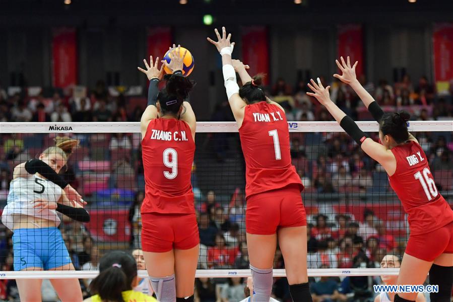 (SP)JAPAN-OSAKA-VOLLEYBALL-WOMEN'S WORLD CUP-CHN VS ARG