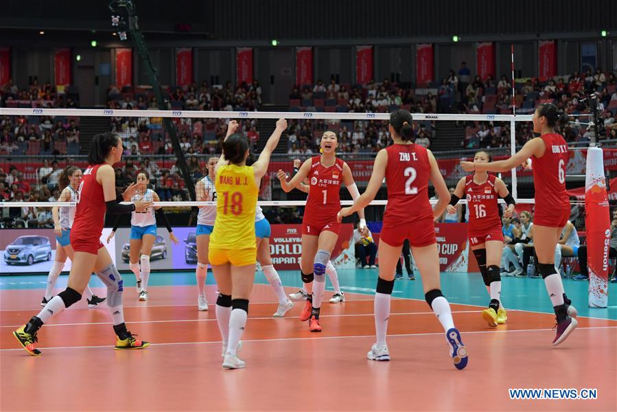 (SP)JAPAN-OSAKA-VOLLEYBALL-WOMEN'S WORLD CUP-CHN VS ARG