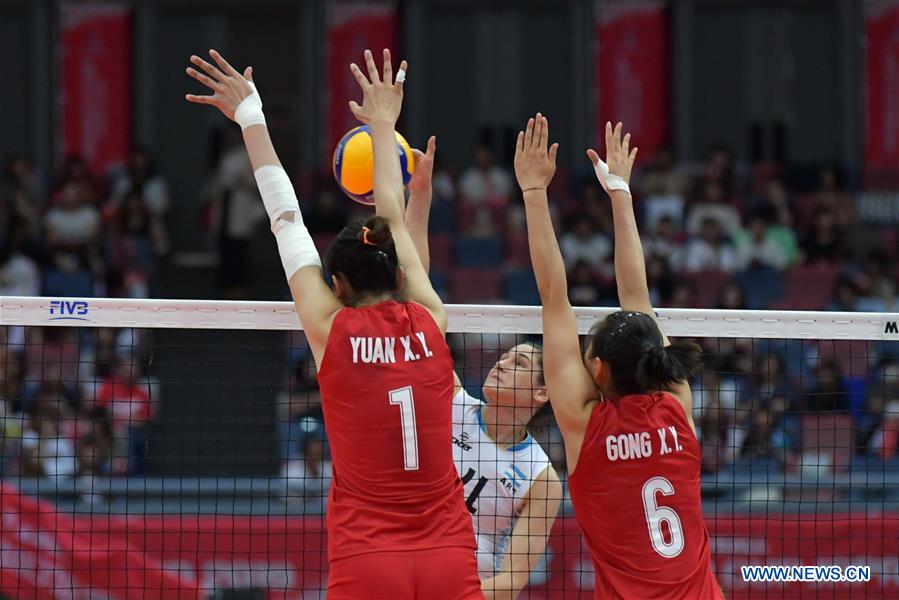 (SP)JAPAN-OSAKA-VOLLEYBALL-WOMEN'S WORLD CUP-CHN VS ARG