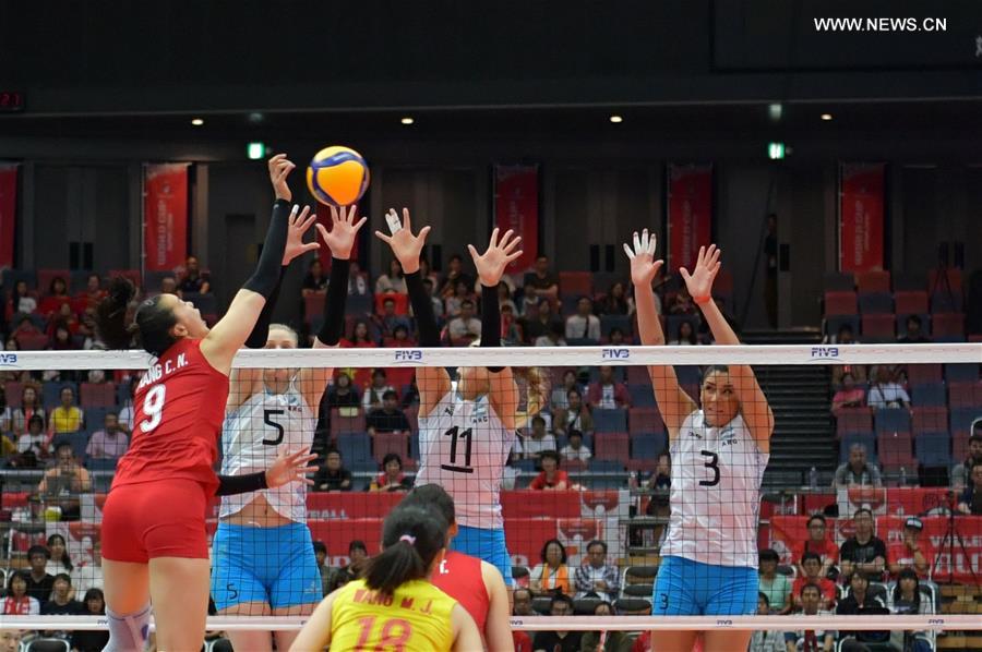 (SP)JAPAN-OSAKA-VOLLEYBALL-WOMEN'S WORLD CUP-CHN VS ARG