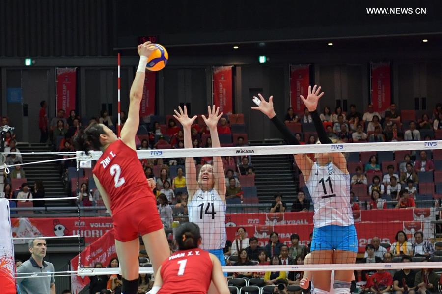 (SP)JAPAN-OSAKA-VOLLEYBALL-WOMEN'S WORLD CUP-CHN VS ARG