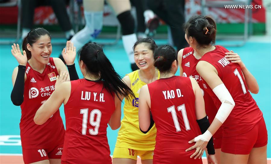 (SP)JAPAN-OSAKA-VOLLEYBALL-WOMEN'S WORLD CUP-CHN VS ARG