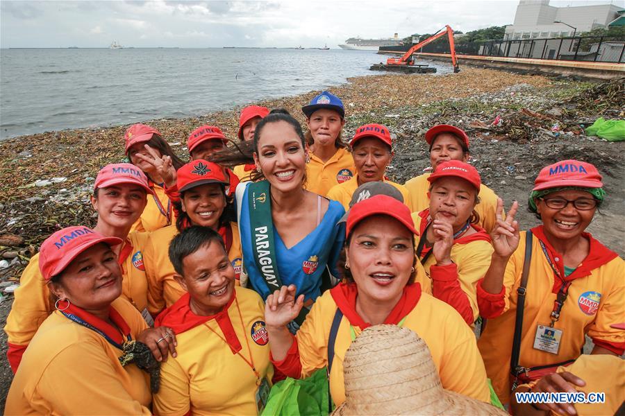 PHILIPPINES-MANILA-MISS EARTH 2019-COAST-CLEANUP