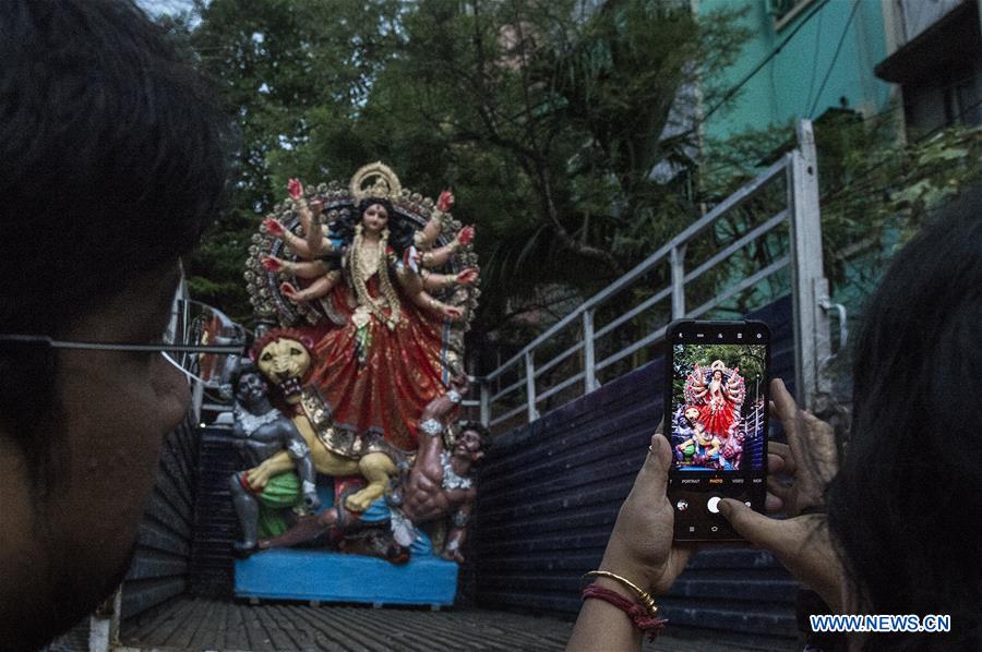 INDIA-KOLKATA-DURGA-TRANSPORT