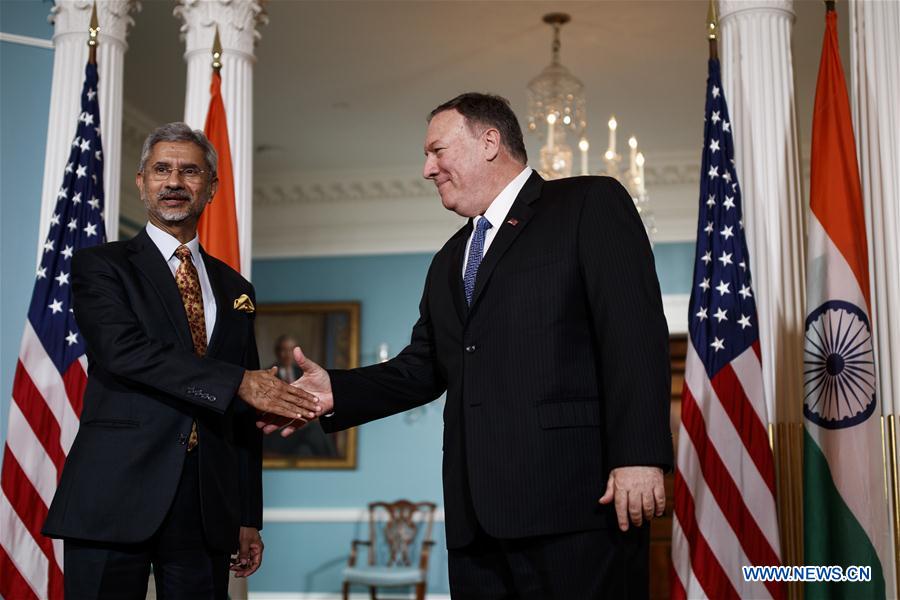 U.S.-WASHINGTON D.C.-POMPEO-INDIA-MINISTER OF EXTERNAL AFFAIRS-MEETING