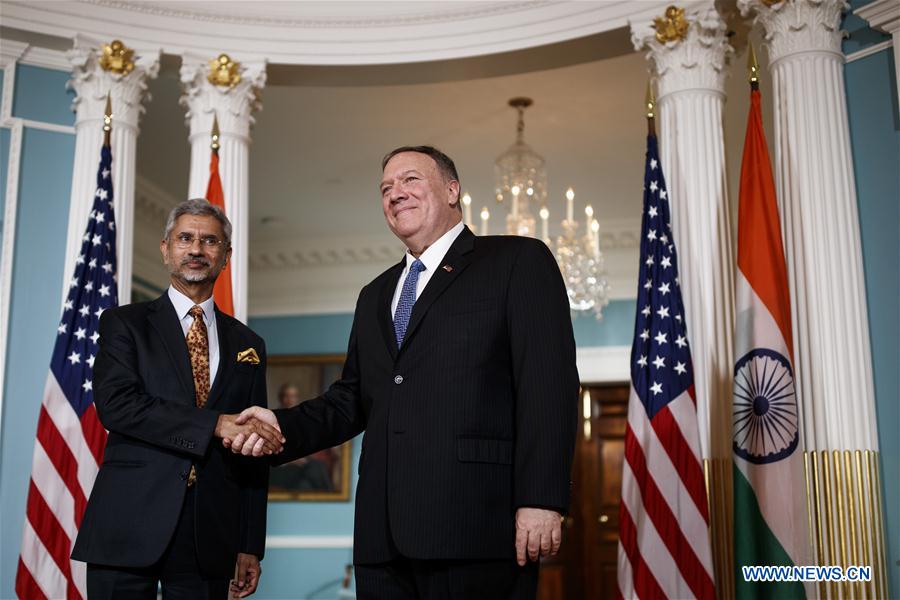 U.S.-WASHINGTON D.C.-POMPEO-INDIA-MINISTER OF EXTERNAL AFFAIRS-MEETING