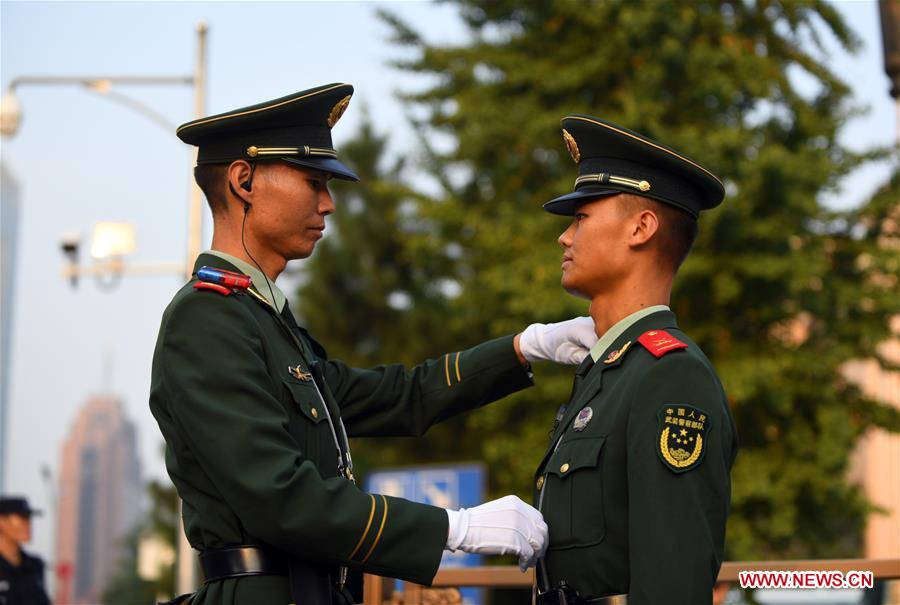 (PRC70Years)CHINA-BEIJING-NATIONAL DAY-CELEBRATIONS-PREPARATION (CN)