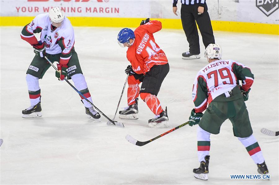 (SP)CHINA-JILIN-ICE HOCKEY-SILK ROAD SUPREME HOCKEY LEAGUE-TSEN TOU VS BARS