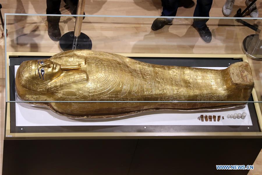 EGYPT-CAIRO-LOOTED COFFIN-RETURN