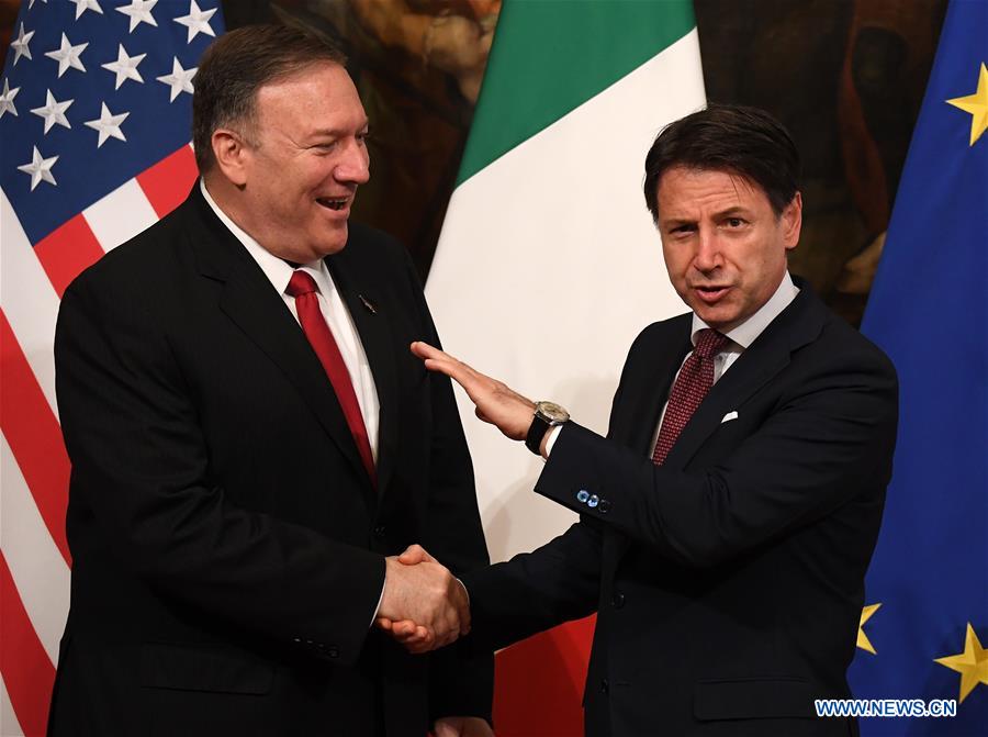 ITALY-ROME-U.S.-MIKE POMPEO-CONTE-MEETING