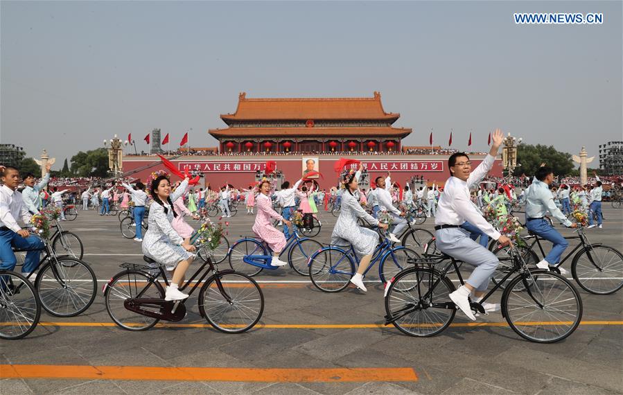  (PRC70Years) XINHUA PHOTOS OF THE DAY