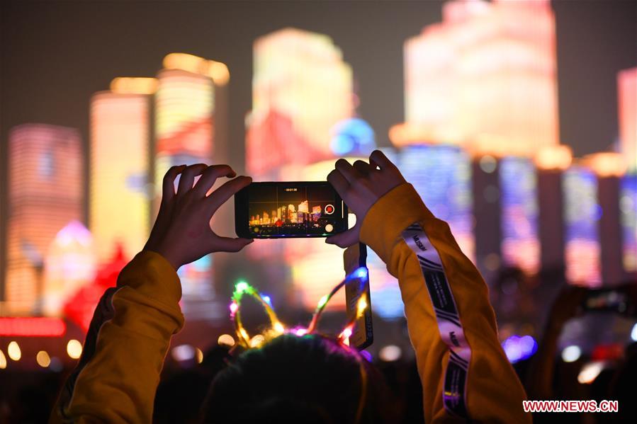 CHINA-QINGDAO-NATIONAL DAY-LIGHT SHOW (CN)