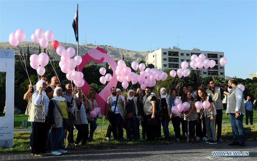 SYRIA-DAMASCUS-BREAST CANCER-AWARENESS-RALLY